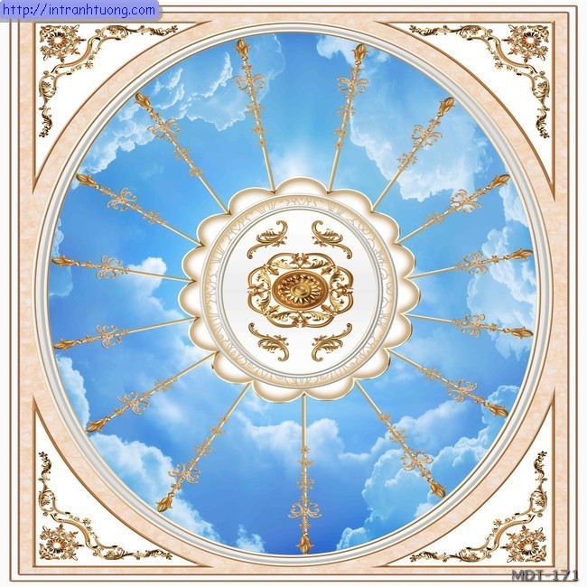 Mẫu dán trần họa tiết MDT-171